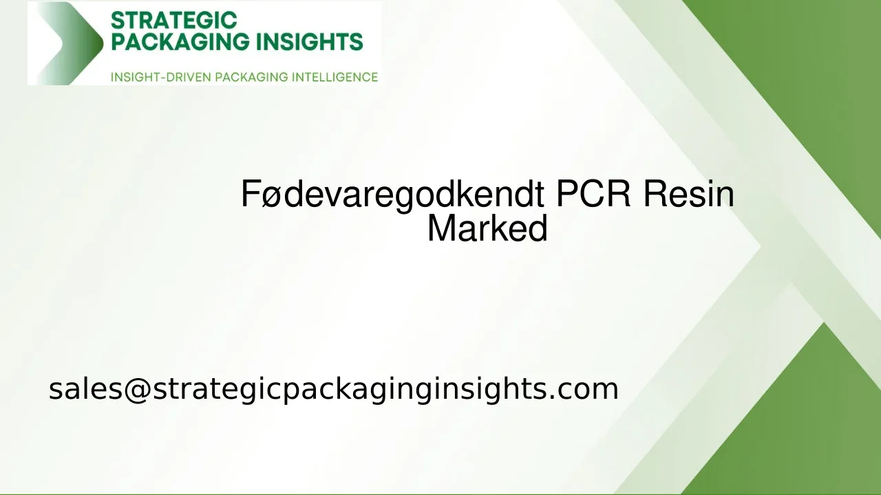 Fødevaregodkendt PCR Resin Markedsstørrelse, Fremtidig Vækst og Prognose 2033