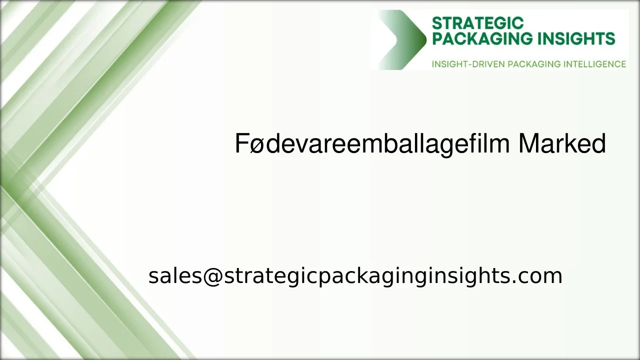 Fødevareemballagefilm Markedsstørrelse, Fremtidig Vækst og Prognose 2033