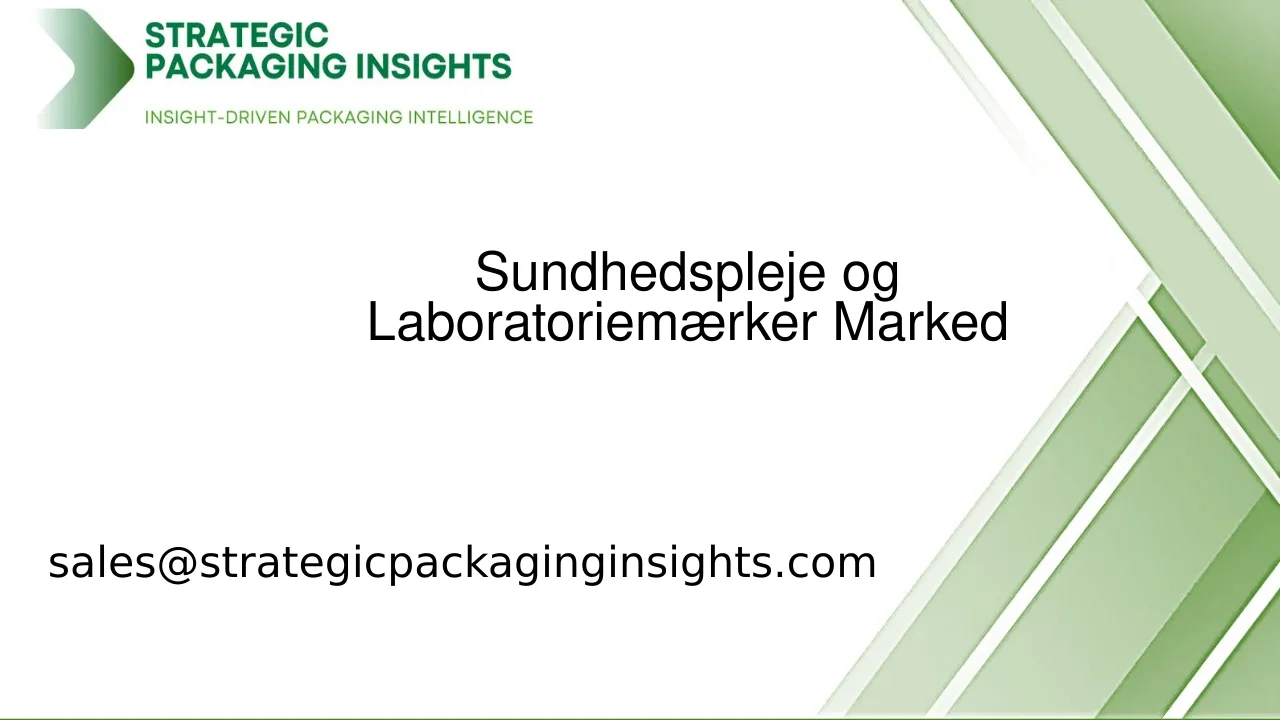 Markedsstørrelse for Sundhedspleje og Laboratoriemærker, Fremtidig Vækst og Prognose 2033