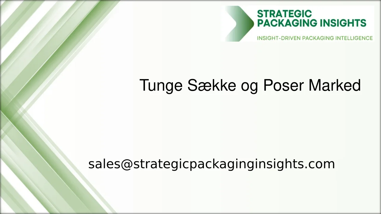 Tunge Sække og Poser Markedsstørrelse, Fremtidig Vækst og Prognose 2033