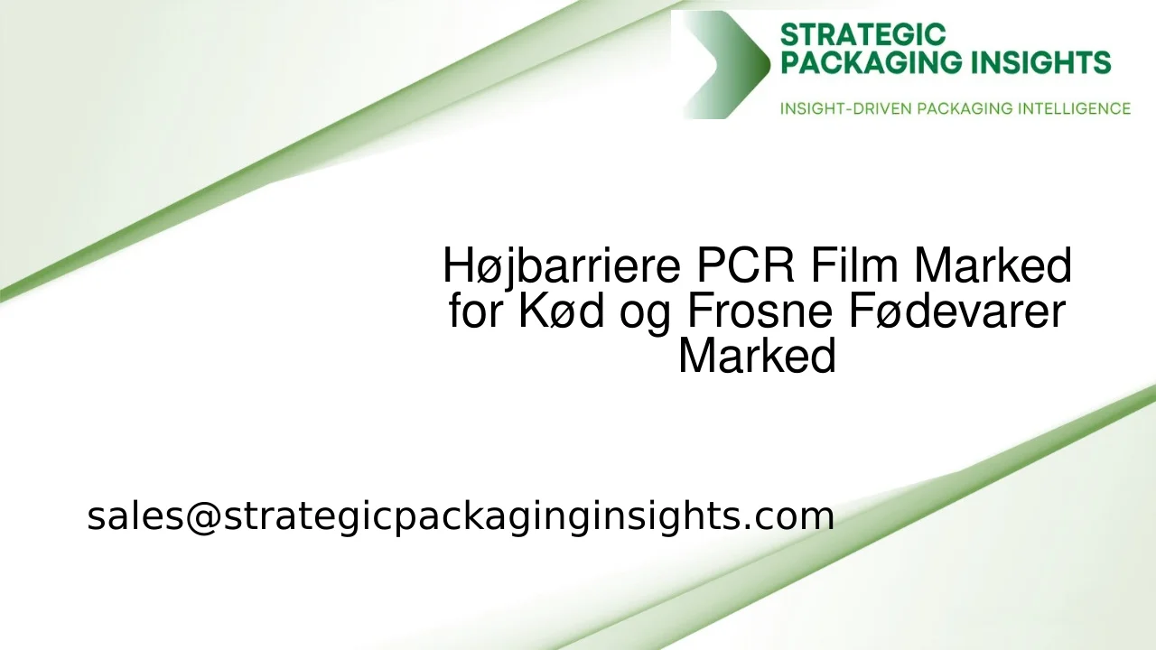 Højbarriere PCR Film Marked for Kød og Frosne Fødevarer Markedsstørrelse, Fremtidig Vækst og Prognose 2033