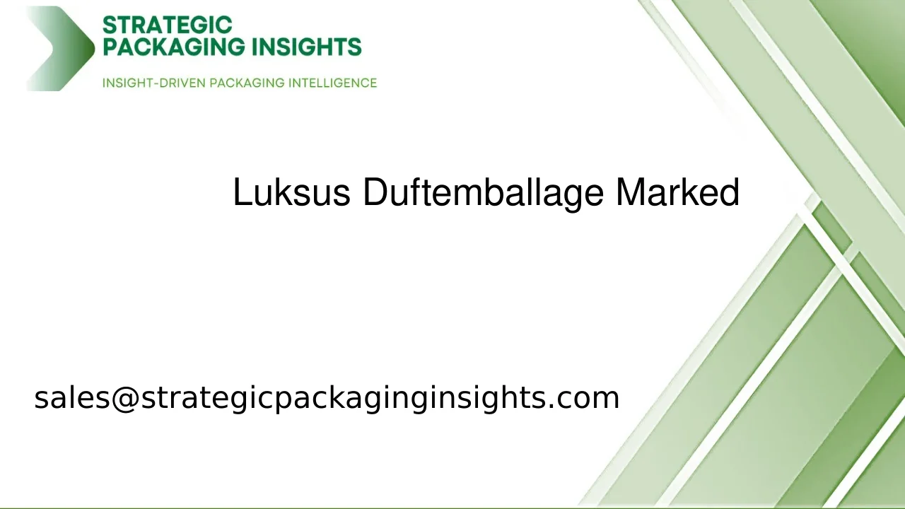 Luksus Duftemballagemarked Størrelse, Fremtidig Vækst og Prognose 2033