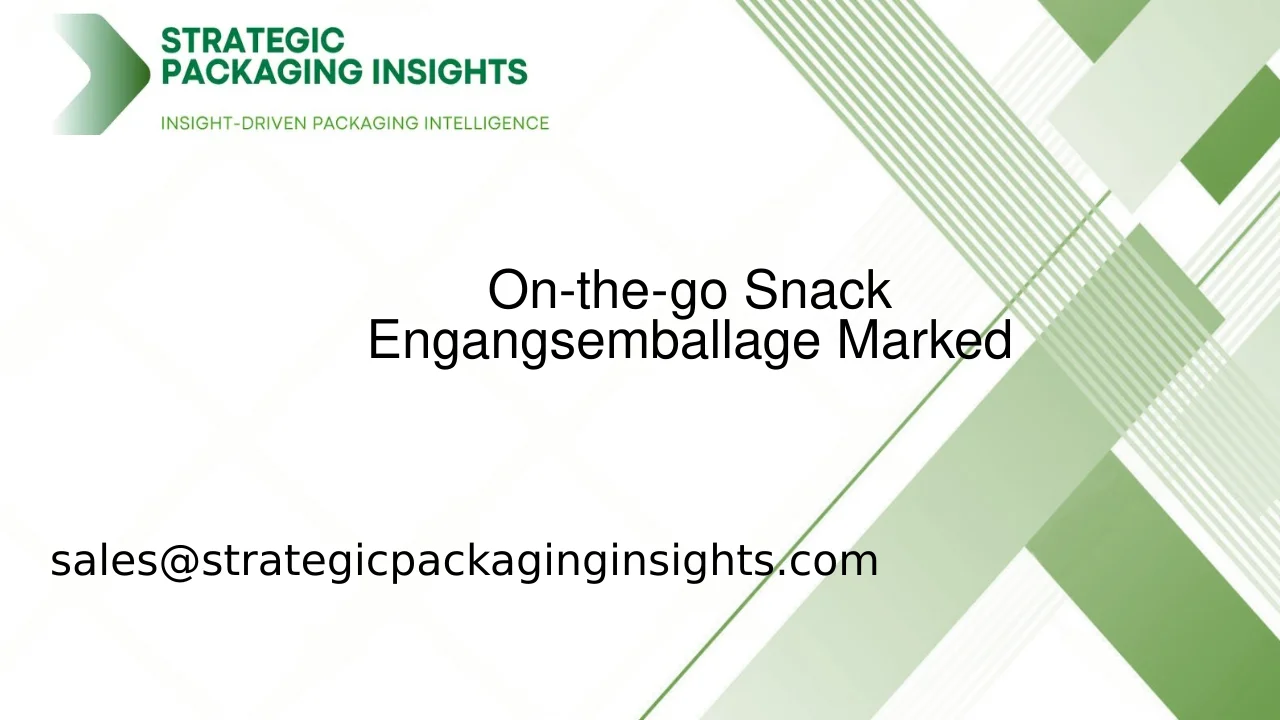 On-the-go Snack Engangsemballagemarked Størrelse, Fremtidig Vækst og Prognose 2033