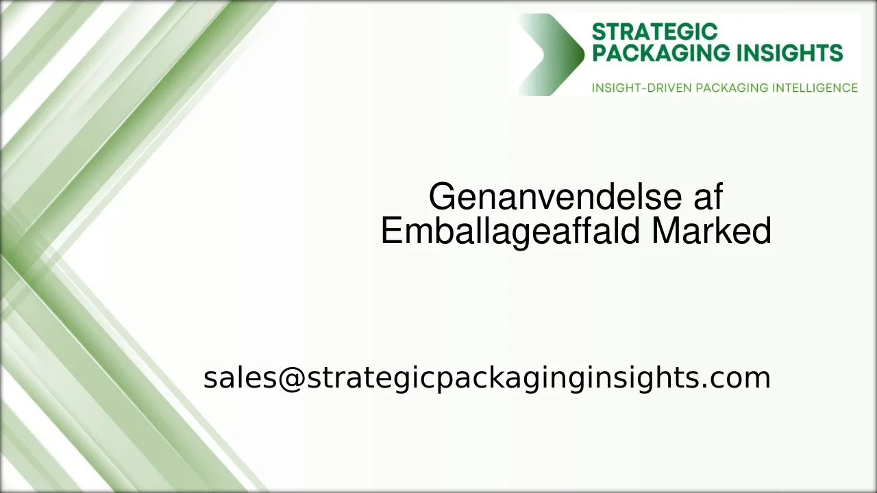 Markedsstørrelse for Genanvendelse af Emballageaffald, Fremtidig Vækst og Prognose 2033