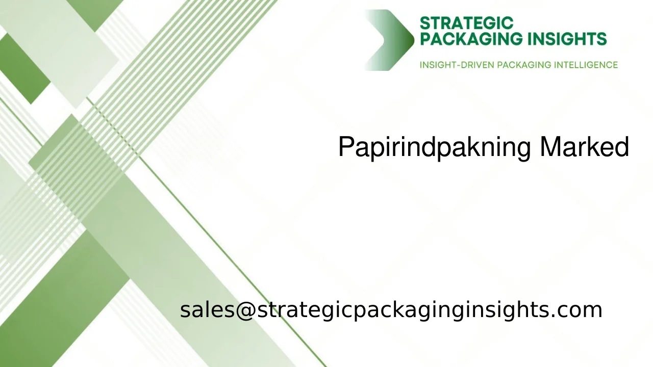 Papirindpakningsmarkedets Størrelse, Fremtidig Vækst og Prognose 2033