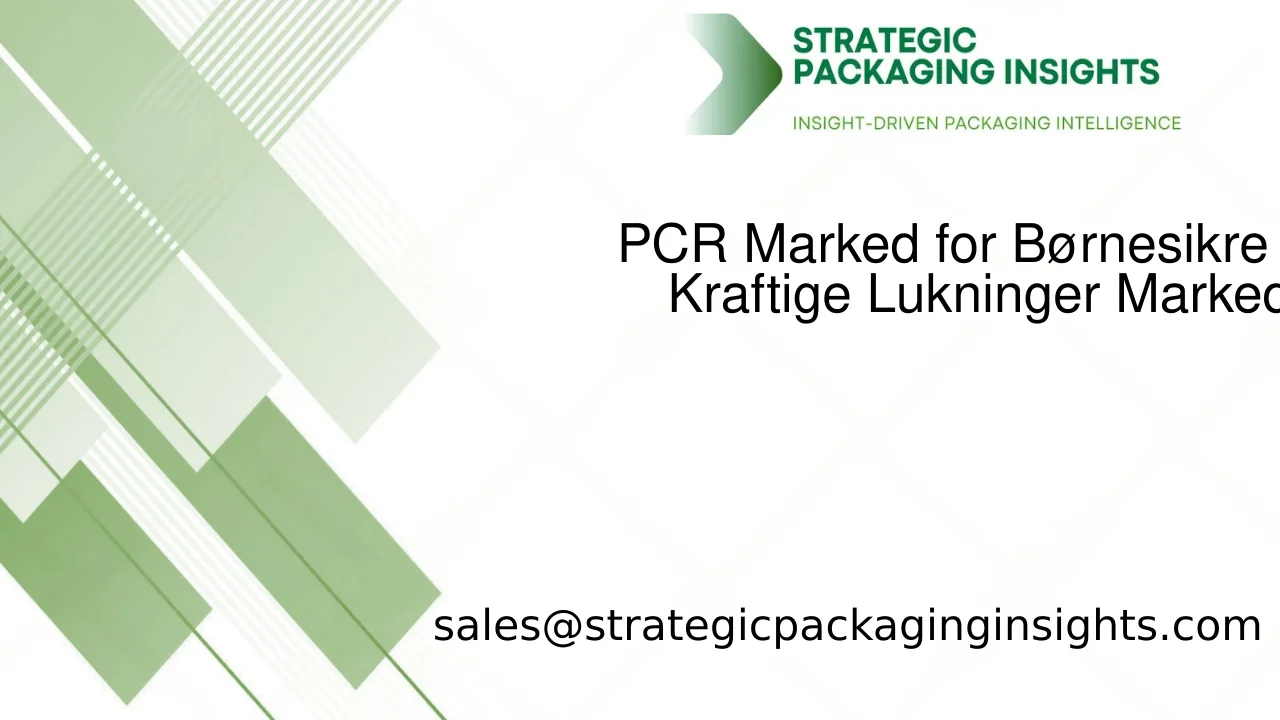 PCR Marked for Børnesikre og Kraftige Lukninger Markedsstørrelse, Fremtidig Vækst og Prognose 2033