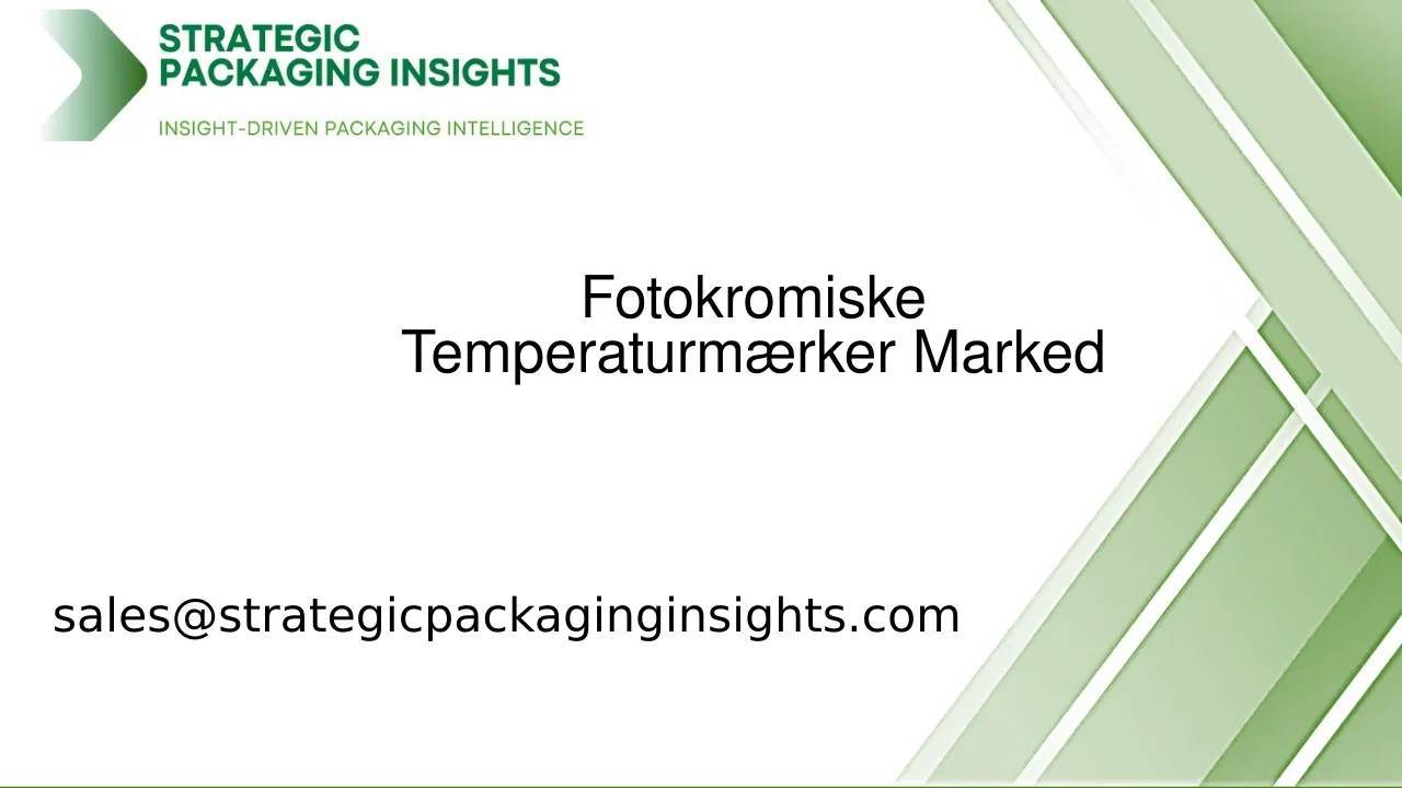 Fotokromiske Temperaturmærker Markedsstørrelse, Fremtidig Vækst og Prognose 2033