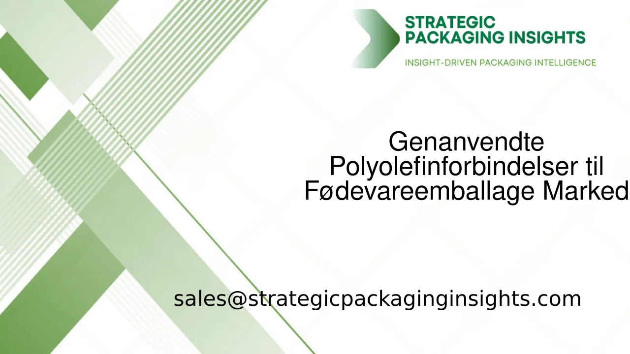 Genanvendte Polyolefinforbindelser til Fødevareemballagemarkedets Størrelse, Fremtidig Vækst og Prognose 2033