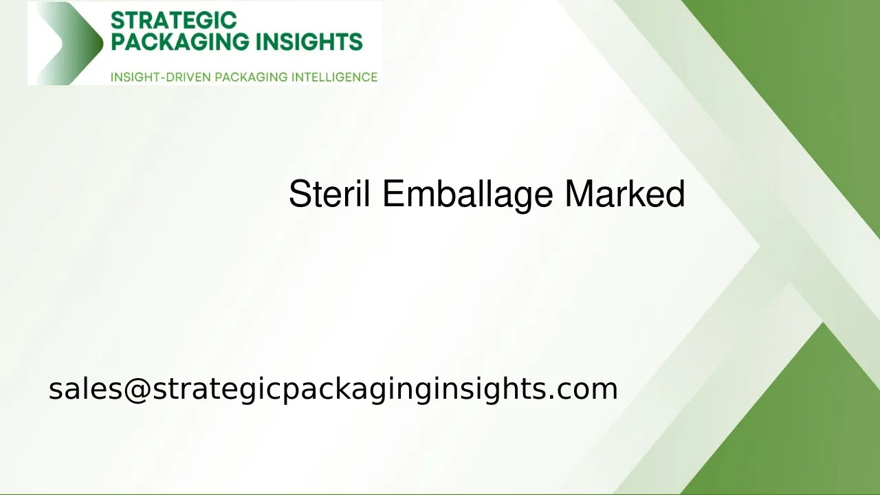 Steril Emballagemarked Størrelse, Fremtidig Vækst og Prognose 2033