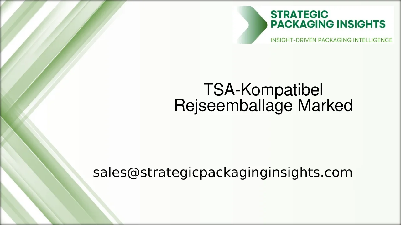 TSA-Kompatibel Rejseemballagemarked Størrelse, Fremtidig Vækst og Prognose 2033